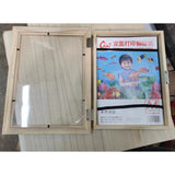 Rama Cutie pentru Foto si Cutie, Vivimall, din Lemn, cu Spatiu Pentru Depozitare, Pentru Desene si Picturi A4, Sticla Securizata, 35 x 26 x 4 cm, 530 g, Maro Lemn - vivimall.ro