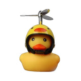 Ratusca Decorativa, Vivimall, pentru Bicicleta, Motocicleta, Masina, cu Sistem de Prindere, Lumini, 7.5 x 9 cm, cu Casca, Galben - vivimall.ro