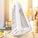 Razatoare de bucatarie cu cutie colectoare Vivimall, doua tipuri de lame, carcasa inox si ABS, design practic, alb - vivimall.ro