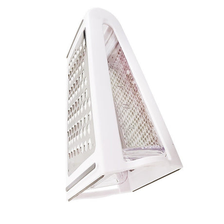 Razatoare de bucatarie cu cutie colectoare Vivimall, doua tipuri de lame, carcasa inox si ABS, design practic, alb - vivimall.ro