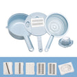 Razatoare multifunctionala Vivimall pentru legume, fructe, branzeturi, 10 piese, 27.6x8 cm, albastru - vivimall.ro