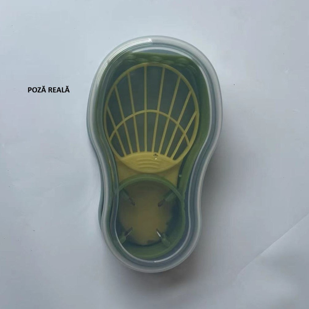 Recipient De Depozitare Avocado 5In1, Etans, Pentru Frigider, Din Plastic, Dispozitiv De Taiat, Curatat, Feliat, Verde - vivimall.ro