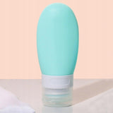 Recipient Portabil Din Silicon Elegant De Voiaj, Sticla De Calatorie, Potrivita Pentru Lotiune, Sampon Si Alte Lichide, Anti-Scurgere, Cu Posibilitate De Reumplere, Capacitate 90Ml - vivimall.ro
