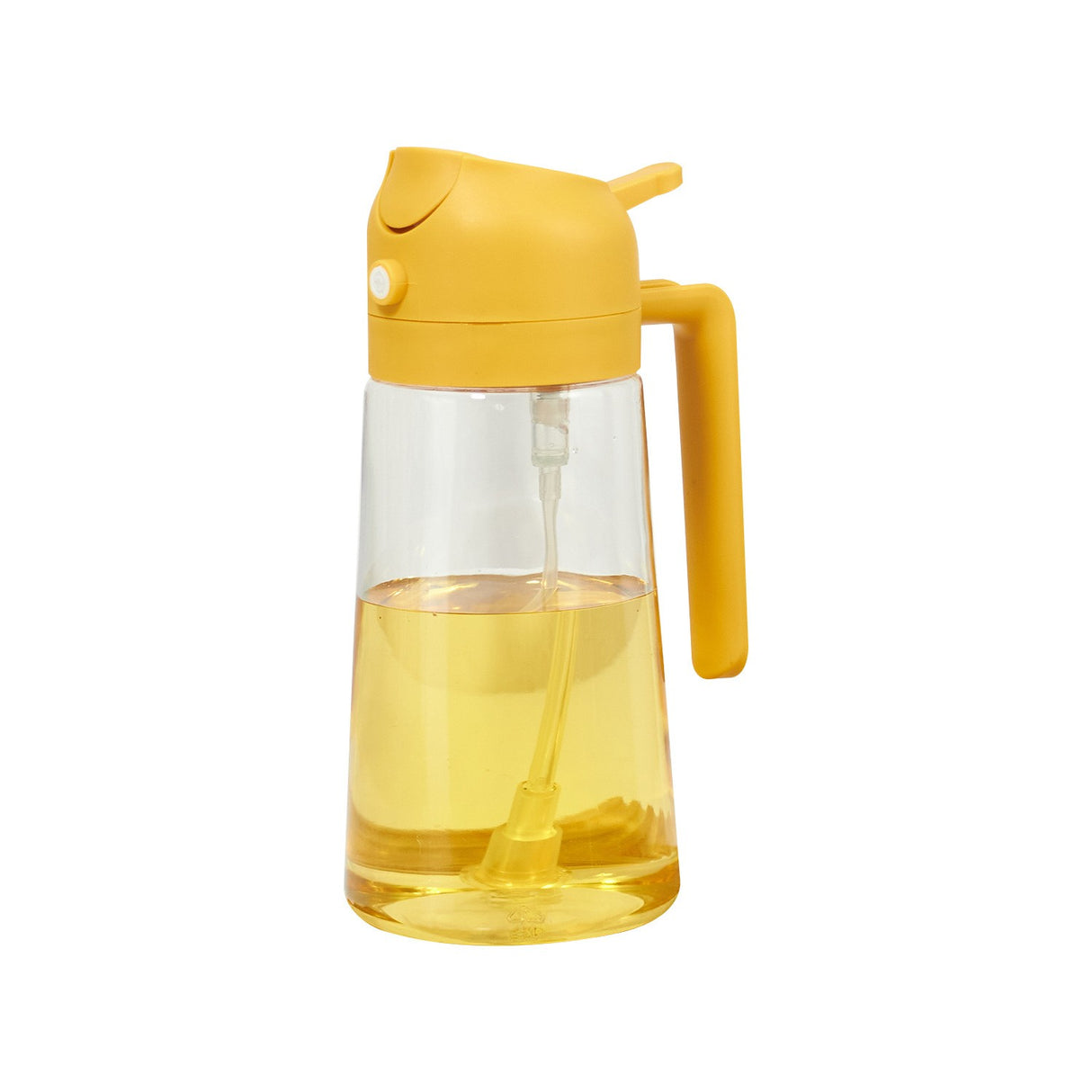 2 az 1-ben olajtartály, szóró és öntő funkció, üveg, szivárgásmentes, 470 ml