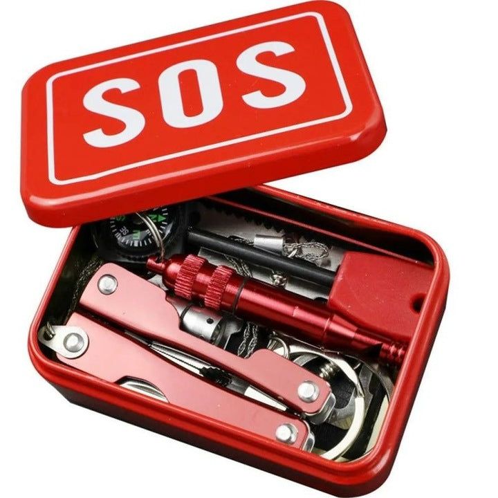 Multifunkcionális túlélőkészlet piros dobozban | SosBox