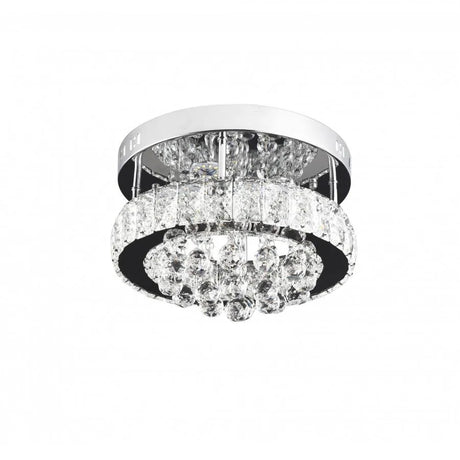 Lustra Led Cu Cristal Abel, Diametru 25Cm, Lumina Rece/Calda/Neutra - vivimall.ro