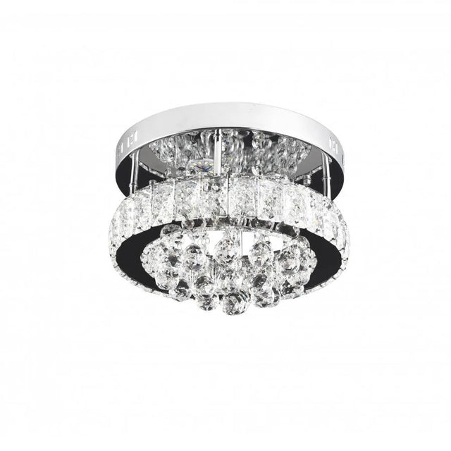 Lustra Led Cu Cristal Abel, Diametru 25Cm, Lumina Rece/Calda/Neutra - vivimall.ro
