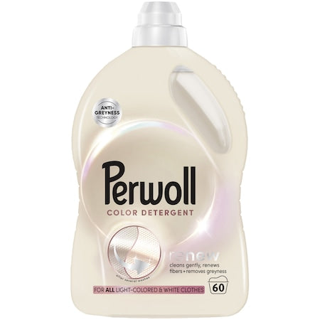 Perwoll Light Colors — detergent lichid pentru rufe, 3.000 ml (60 spălări) - vivimall.ro