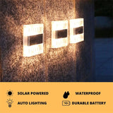 Napelemes LED fali lámpa, meleg fehér | SolarLux
