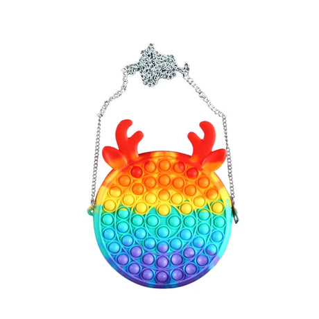 Pop It Rénszarvas Szivárvány Táska | BubbleBag 4