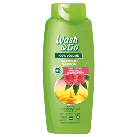 Wash&Go — Șampon cu ulei de ricin, 675 ml - vivimall.ro