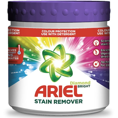 Ariel pudră pentru îndepărtarea petelor Diamond Bright, rufe colorate, 500 g - vivimall.ro