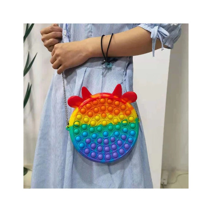 Pop It Cow szivárvány táska | BubbleBag 2