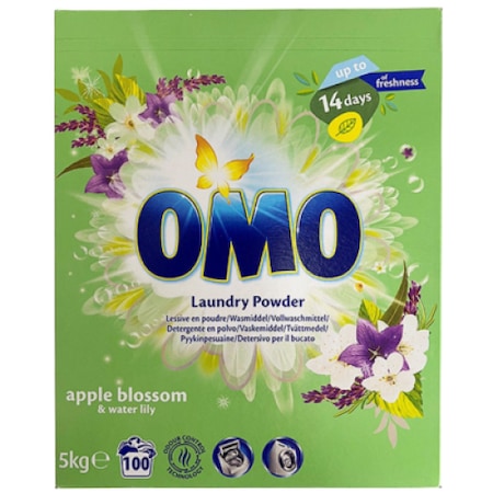 Detergent pudră OMO Apple Blossom & Water Lily, 5 kg — 100 spălări - vivimall.ro