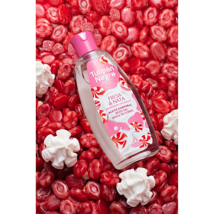 Ulei de corp Tulipán Negro — Fresa & Nata, 200 ml - vivimall.ro