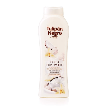 Gel de duș Tulipán Negro Coco Pure White, 650 ml - vivimall.ro