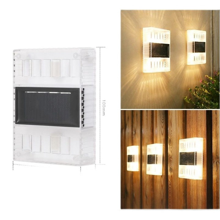 Napelemes LED fali lámpa, meleg fehér | SolarLux