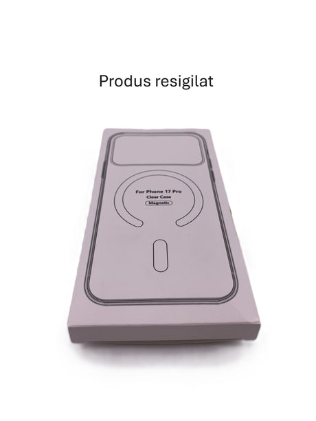 Husă Flippy iPhone 17 Pro Max MagSafe transparentă din silicon și TPU, vedere frontală