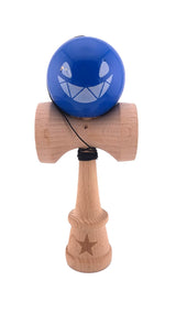 RESIGILAT - Kendama X Originala, Profesionala, Flippy, Crazy Smile, Super Sticky cu Cupe Mari KING SIZE V3, Gaura in Baza, Rulment Metalic, din lemn 18 cm, Ata 62/65 cm, Special Albastru - vivimall.ro