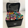 Set 120 markere duble pe bază de alcool Flippy, culori numerotate multicolor, vedere de ansamblu