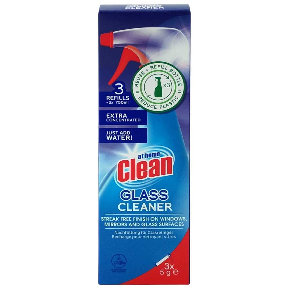 Utántöltő, At Home Clean, Koncentrált 3 X 5 g Ablaktisztító