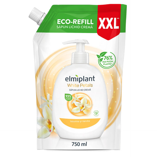 Rezerva Sapun Lichid Crema, Elmiplant, Iasomie si Vanilie, 750 ml - vivimall.ro