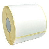 Etichetă termică autoadezivă 100x150mm detaliu față, suprafață de imprimare clară