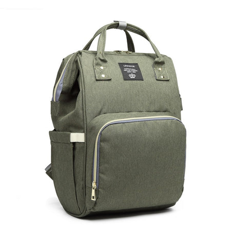 Rucsac Multifunctional pentru Mamici, Vivimall, din Panza Oxford, Compartimentare Multipla, Impermeabil, 43 x 18 x 26 cm, Verde Army - vivimall.ro