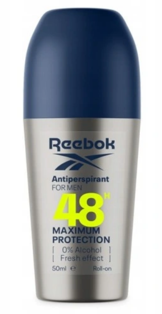 Reebok Men Maximum Protection 48H — Antiperspirant roll-on, 50 ml - vivimall.ro