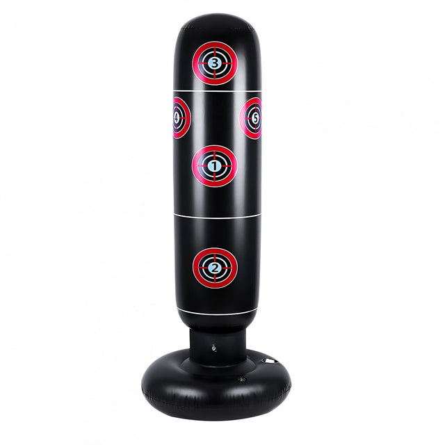 Sac de Box Gonflabil, Vivimall, pentru Copii si Adulti, Umplere cu Aer, Apa sau Nisip, 160 cm, Negru - vivimall.ro