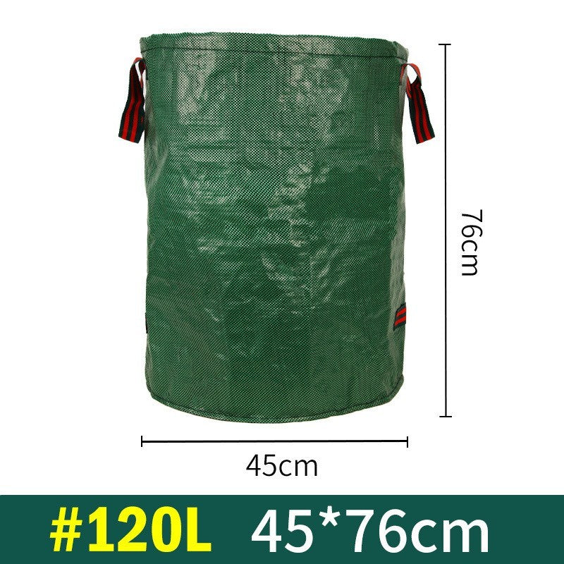 Sac de Colectare a Frunzelor, Vivimall, Cos Sac pentru Gradina, Sac de Depozitare a Frunzelor, 45 x 76 cm, 120 l, Verde - vivimall.ro