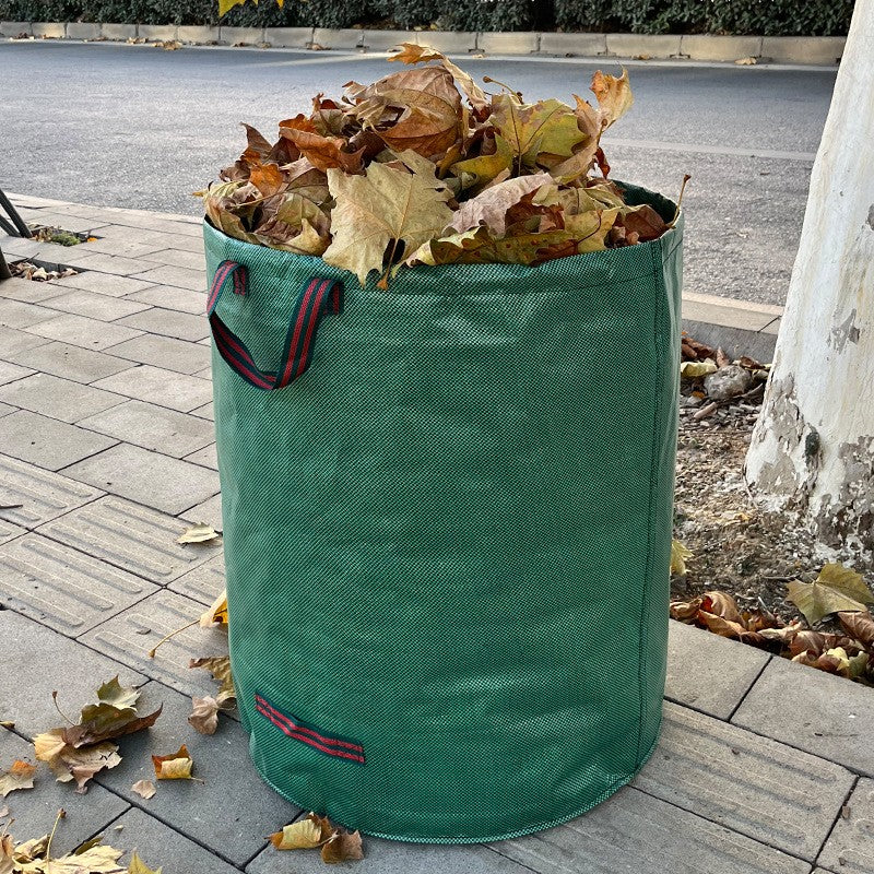 Sac de Colectare a Frunzelor, Vivimall, Cos Sac pentru Gradina, Sac de Depozitare a Frunzelor, 45 x 76 cm, 120 l, Verde - vivimall.ro