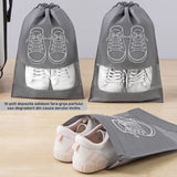 Sac depozitare incaltaminte, pentru voiaj sau depozitare, rezistent la praf, compatibil cu masina de spalat, 27 x 36 cm, gri deschis - vivimall.ro