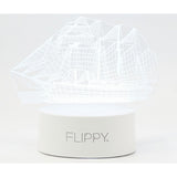 Lampa LED decorativa, Vivimall, 3D, Vapor, cu telecomanda, doua moduri de alimentare USB si baterii, 20 cm inaltime, din material acril si lumina multicolora, alb - vivimall.ro