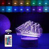 Lampa Led Decorativa, 3D, Vapor, Cu Telecomanda, Doua Moduri De Alimentare Usb Si Baterii, 20 Cm Inaltime, Din Material Acril Si Lumina A, Alb - vivimall.ro