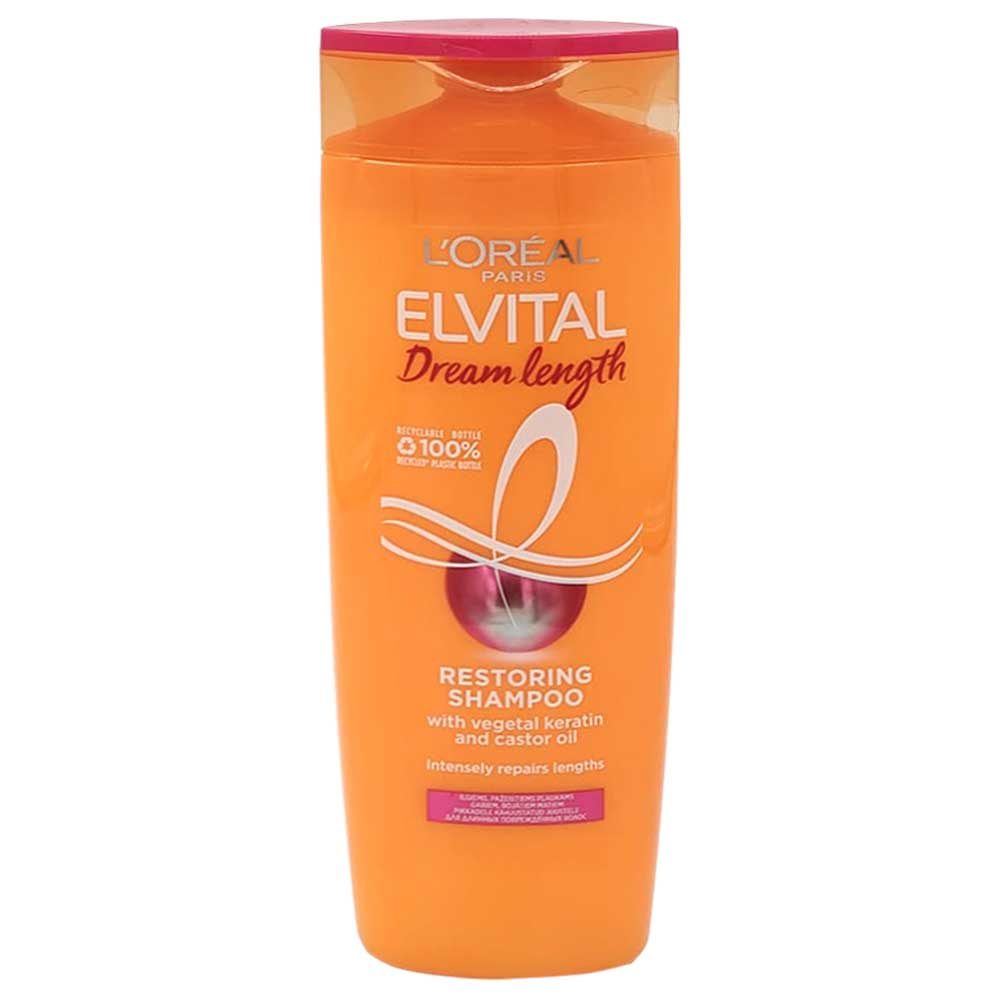 Sampon, Elseve, 400 ml Dream Long Újjáépítő Keratin Vitamin Ricinusolaj