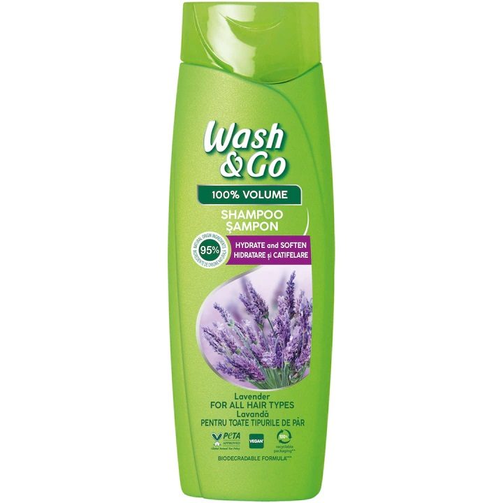 Sampon, Wash and Go, 180 ml Levendula