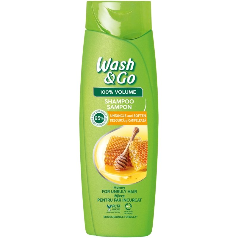 Sampon, Wash and Go, 360 ml Méz