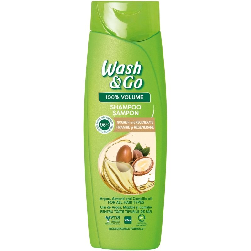 Sampon, Wash & Go, 360 ml Olajok