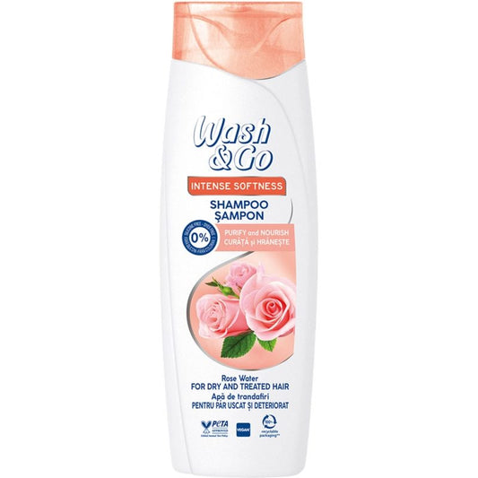 Wash & Go Sampon, 360 ml, Rózsa
