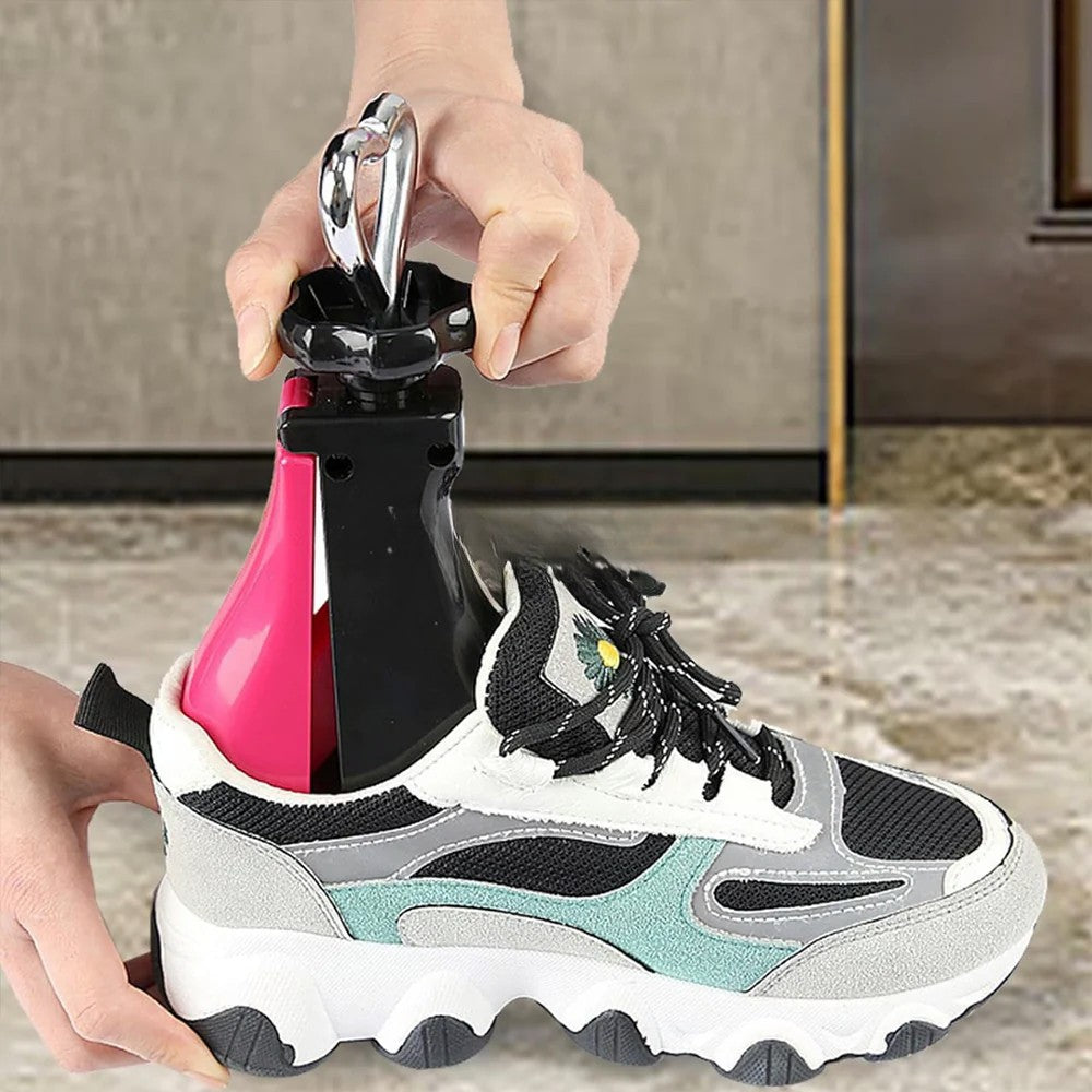 San/Calapod Pro Reglabil, Alungire si Largire 4 Directii, Marime 35-42, Pantofi, Ghete, Adidasi, Arc, Roz/Negru - vivimall.ro