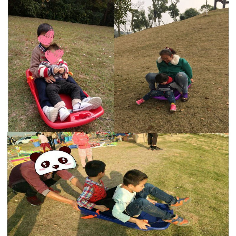 Sanie, Flippy, din Plastic, +3 Ani, 87 x 40 x 17.5 cm, cu Frana si Franghie, pentru Adulti si Copii, Rosu - vivimall.ro