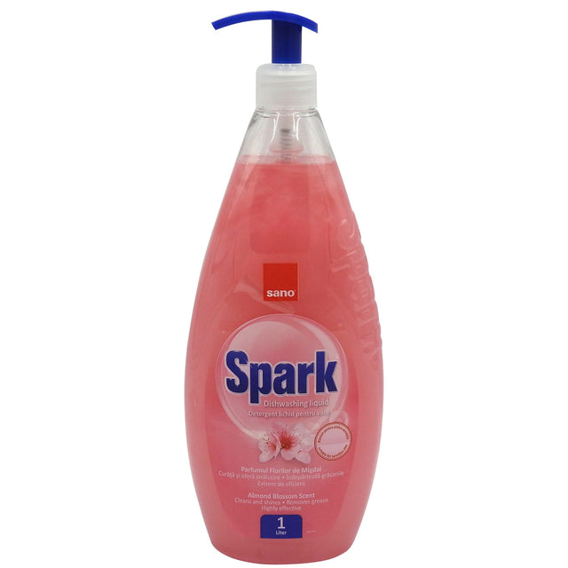 Detergent pentru Vase, SANO, Spark Migdale, 1 L - vivimall.ro