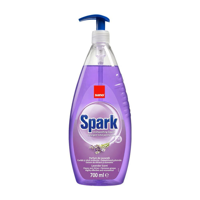 Detergent pentru Vase, SANO, Spark Lavanda, 700 ml - vivimall.ro