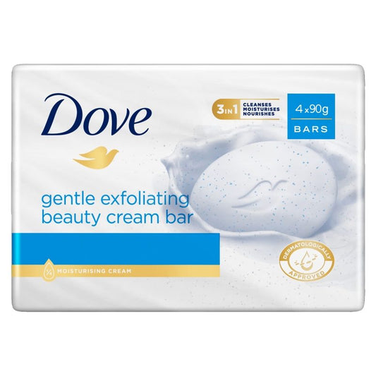 Dove szappan, 4 x 90 g, Gyengéd hámlasztó