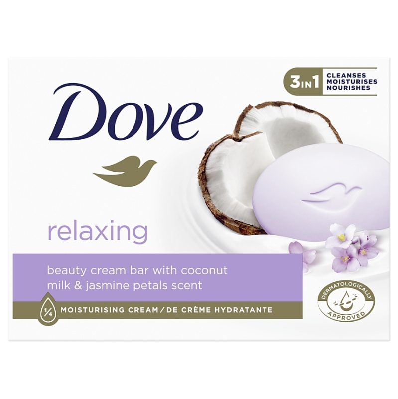 Szappan, Dove, Krémes 90 g Kókusztej és Jázmin Relaxáló