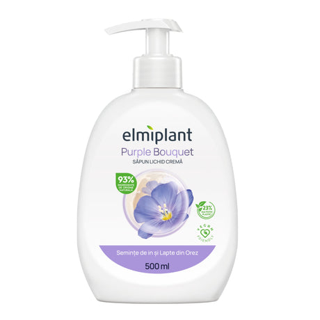Sapun Lichid Crema, Elmiplant, Seminte de In si Lapte din Orez, 500 ml - vivimall.ro