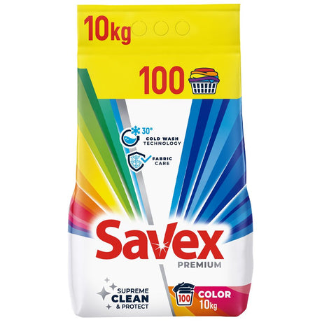 Detergent Automat pentru Rufe, SAVEX, 2 in 1 Color, 10 kg - vivimall.ro