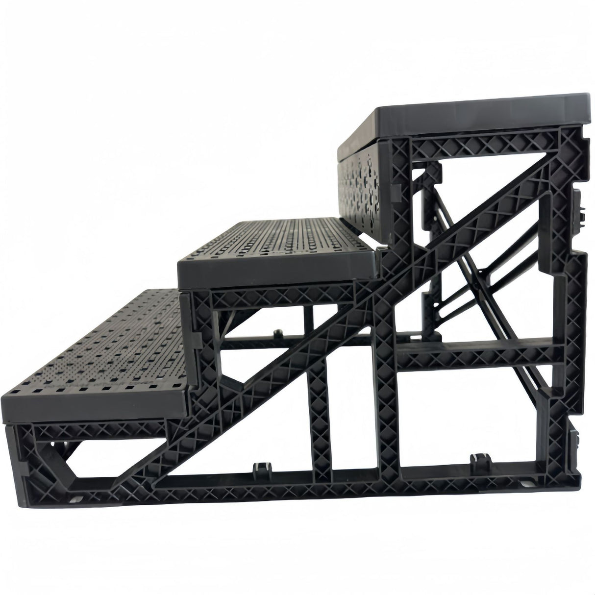 Scara pentru Animale de Companie, Vivimall, Universal, Detasabil, 3 Trepte, 45x35x30 cm, Gri - vivimall.ro