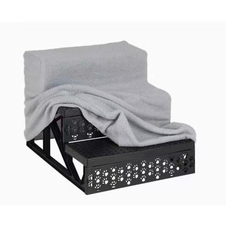 Scara pentru Animale de Companie, Vivimall, Universal, Detasabil, 3 Trepte, 45x35x30 cm, Gri - vivimall.ro